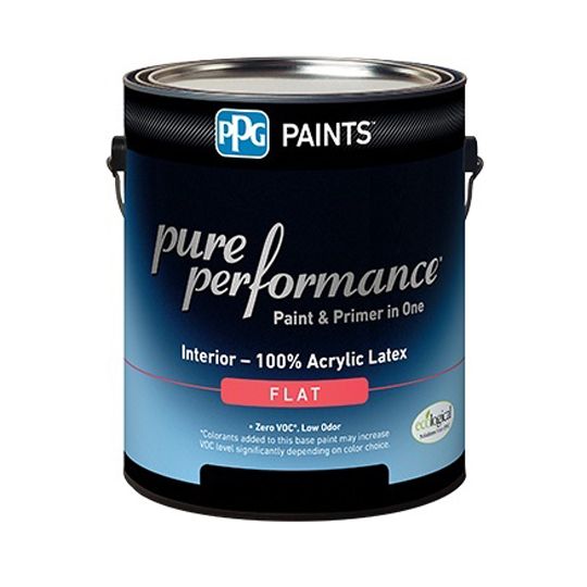 PPG Industries (9-110) Pure Performance&reg; Interior Flat Latex with Pastel Base - 1 Gallon Can