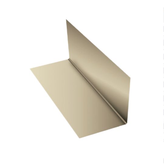 Metal Sales 2-1/2" x 2-1/2" x 7" Bent Aluminum Step Flashing - Sold Individually White