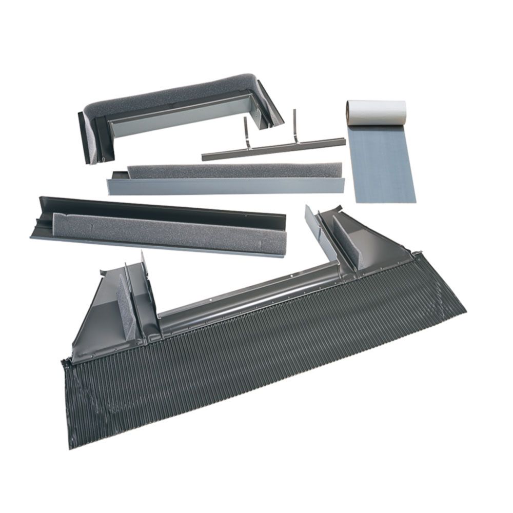 Velux 49-1/2" x 49-1/2" Tile Roof Flashing Kit for Curb-Mounted Skylight