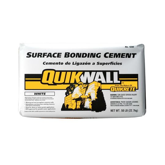 QUIKRETE Quikwall Surface-Bonding Cement - 50 Lb. Bag Sanded Grey