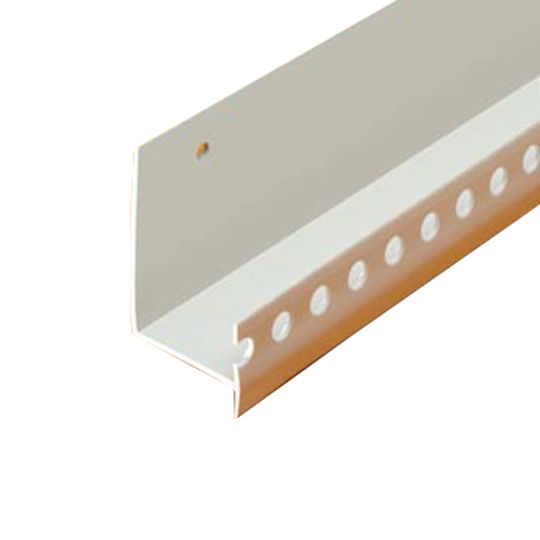 Plastic Components 2" x 10' Starter Trac&reg;/Casing Bead with Weep Holes & Drip Edge - Carton of 30