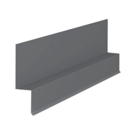 Quality Edge .019" x 3-1/2" x 4" x 10' Aluminum Roof-To-Wall Flashing Bronze