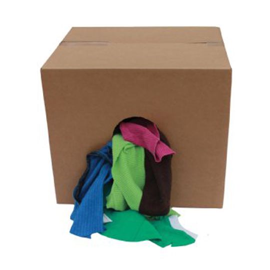C&R Manufacturing Box of Cotton Rags - 25 Lbs. Multi-Colored