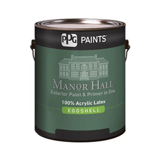 PPG Industries (70-340) Manor Hall&reg; Exterior Paint & Primer in One 100% Acrylic Latex Eggshell with Ultra Deep Base - 1 Gallon Can