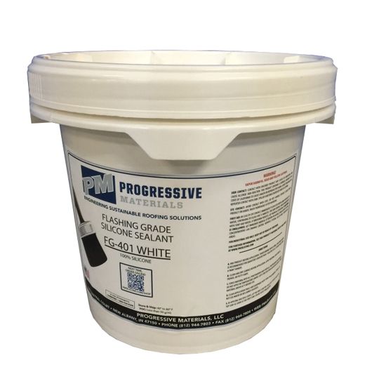 Progressive Materials FG 400 Series Flashing Grade Silicone Sealant - 2 Gallon Bucket White