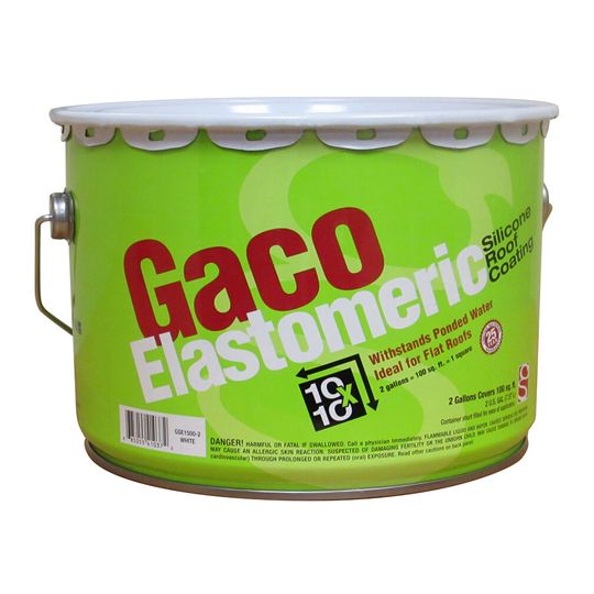 Gaco Western GacoElastomeric 100% Silicone Roof Coating - 2 Gallon Pail White
