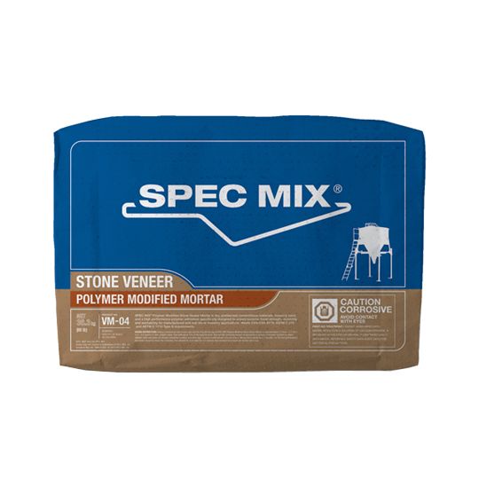 QUIKRETE SPEC MIX&reg; Stone Veneer Mortar Polymer-Modified Formula - 80 Lb. Bag White