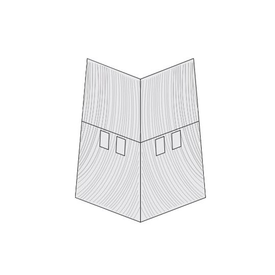 CertainTeed Vinyl Building Products Cedar Impressions&reg; Individual 5" Corner - Sawmill Finish Cedar Blend - Medium
