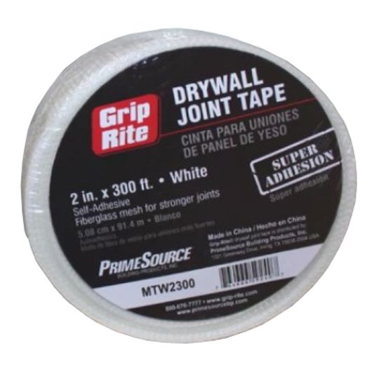 Grip-Rite 2" x 300' Standard Fiberglass Mesh Drywall Joint Tape White