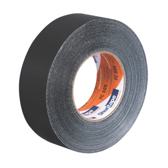 Shurtape Technologies 3" x 180' PC 609 Performance Grade Co-Extruded Cloth Duct Tape Black