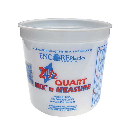 Paint Sundries Solutions Encore Plastics 2-1/2 Quart MIX' n MEASURE Pail