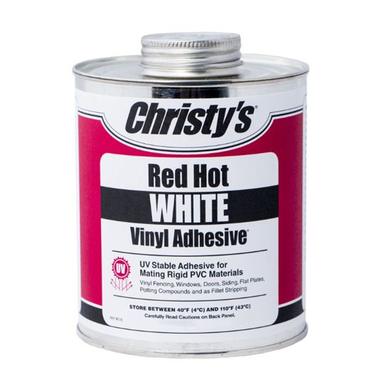 Steel & Wire Christy's Red Hot Vinyl Adhesive - 4 Oz. Can White