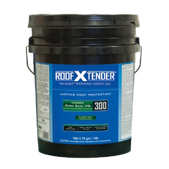TRI-BUILT ROOF X TENDER&reg; 300 Rubber Roof Seal WB Rubberized Coating 5 Gallon Pail Black