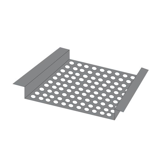 Tamlyn 2" x 8' Aluminum Perforated Continuous Soffit Vent Mill Finish