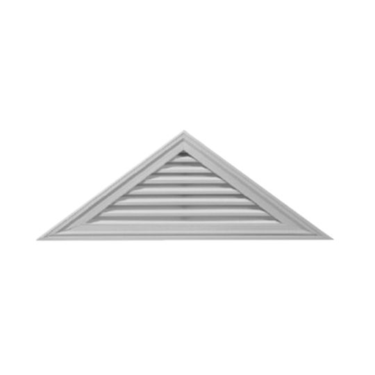 TRI-BUILT 14-1/2" x 74" Triangle Gable Vent for 4/12 Pitch Paintable (030)