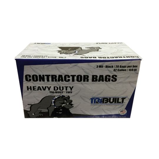 TRI-BUILT 42 Gallon Contractor Trash Bags Box of 50