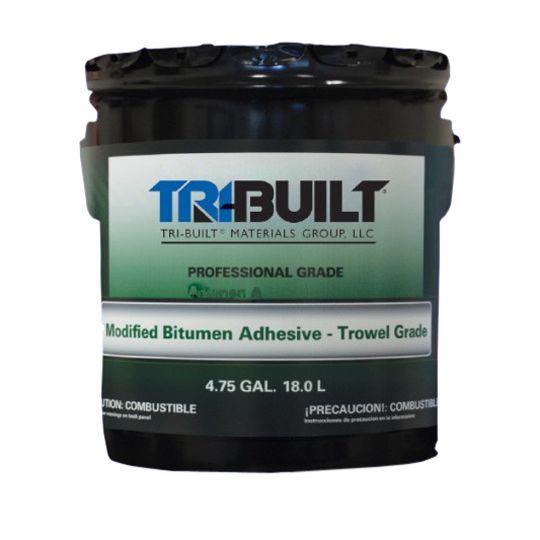 TRI-BUILT Modified Bitumen Adhesive - Trowel Grade 5 Gallon Pail Black