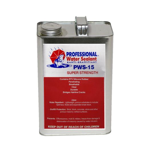 Professional Products of Kansas Professional&reg; Water Sealant & Anti-Graffitiant PWS-15 Original Super Strength - 1 Gallon Can Clear