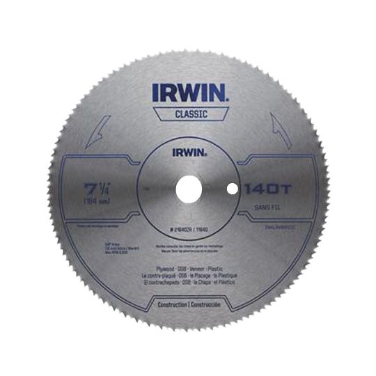 Irwin Tools 7-1/4" 140TPI Circular Saw Blade