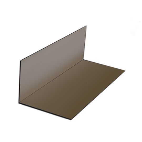 Quality Edge 3.5" x 3.5" x 7" Pre-Bent Aluminum Step Flashing Clay