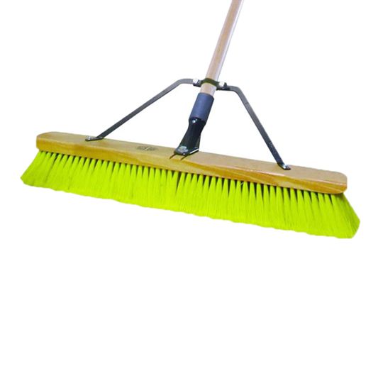 Quickie 24" Synthetic Indoor/Outdoor Pushbroom Yellow