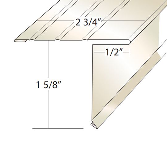 Quality Aluminum Products .024" Style "D" Aluminum Overhang Drip Edge White