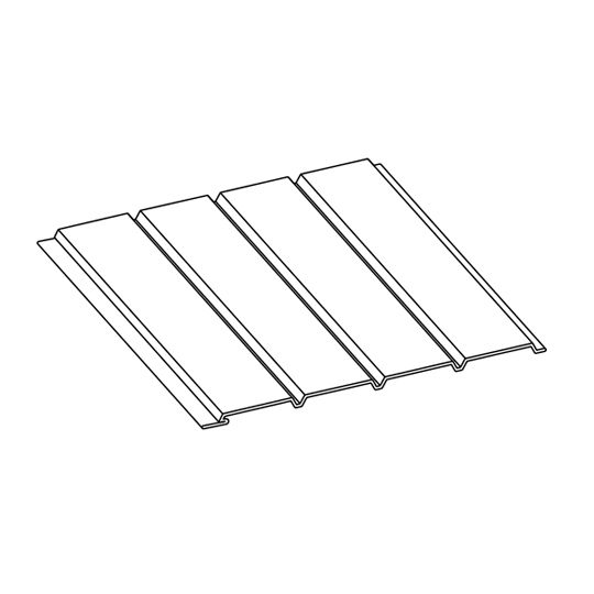 Klauer Manufacturing Company 16" x 12' Classic Aluminum Solid Soffit Panel White