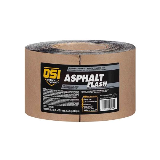 OSI 4" x 100' Asphalt Flash Rubberized Asphalt Window Flashing Tape Black