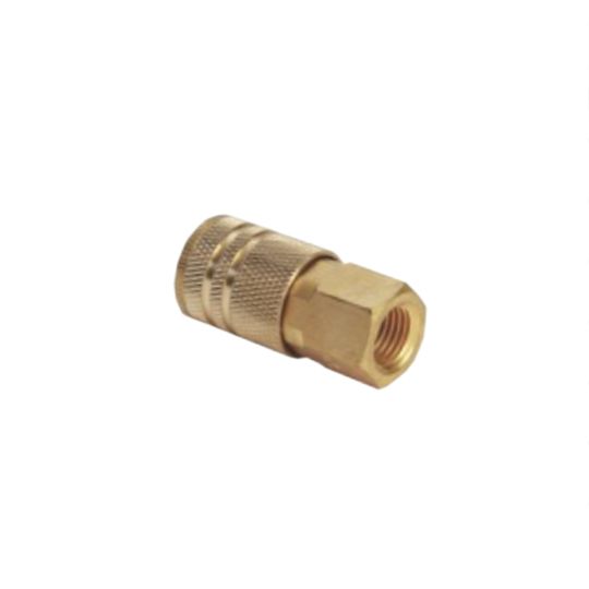 Grip-Rite 1/4" I/M Series Industrial Brass Coupler with 3/8" Female NPT Thread