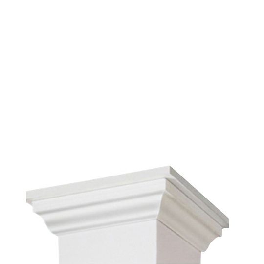 CertainTeed Siding 8" x 8" x 9' Restoration Millwork&reg; Column Wrap with Estate Cap/Base Trim Set - Smooth Natural White