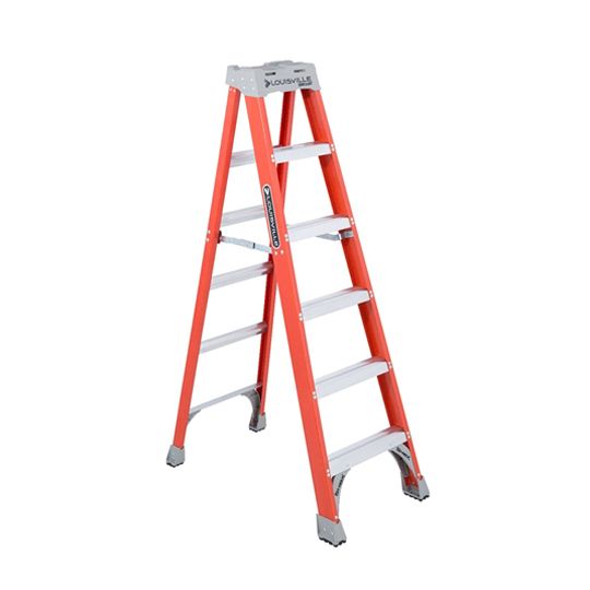 Louisville Ladder 6' Fiberglass Step Ladder - 300 Pound Load Capacity