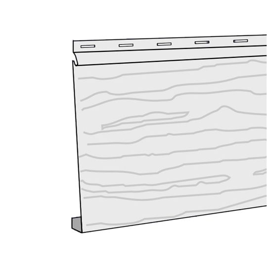 Alside 8" x 12'6" Woodgrain Deluxe Aluminum Siding Panel Glacier White