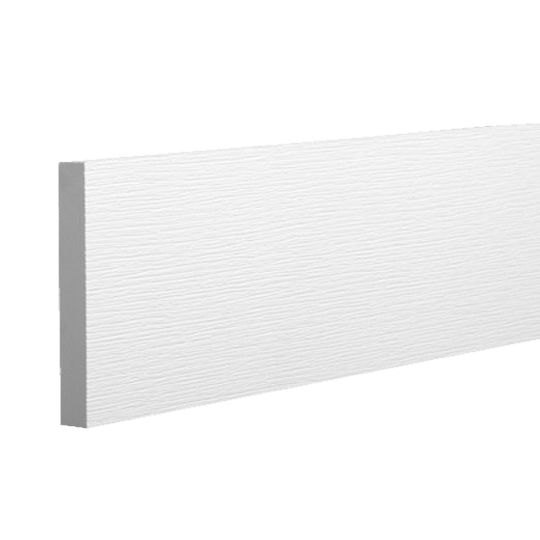 Azek 1" x 8" x 18' Frontier PVC Woodgrain Square Edge Trim Board White