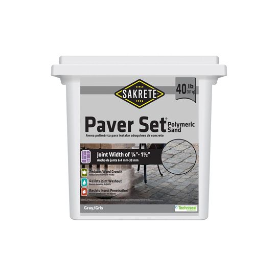 Sakrete Paver Set Polymeric Sand - 40 Lb. Pail Grey