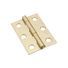 National Hardware 2-1/2" Brass Plated Non-Removable Narrow Pin Hinges -...