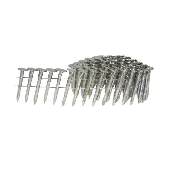 Building Products of America 1-1/4" Stainless Steel Ring Shank Coil Roofing Nails - Carton of 7,200