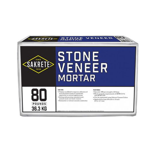 Sakrete Stone Veneer Mortar Mix - 80 Lb. Bag