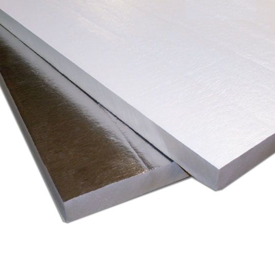 Johns Manville 1" 4' x 8' CI Max&reg; Polyiso Foam Sheathing Board with Foil & Glass Mat Facer