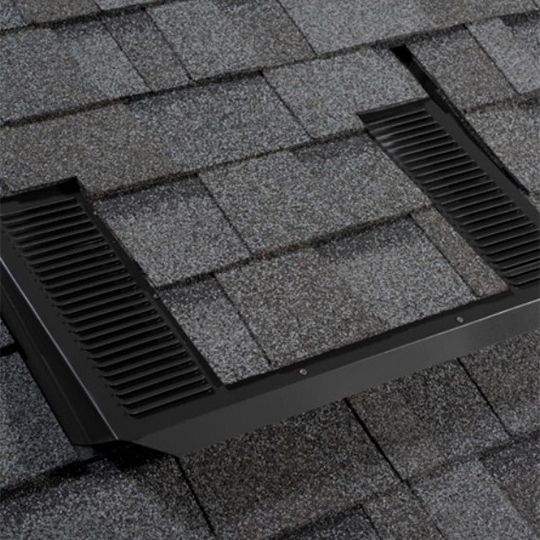 O'Hagin 23" x 32" Composition Shingle Vent with Extended Flange Black