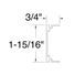 Armstrong 3/4" x 2" Axiom® Classic Curved Trim
