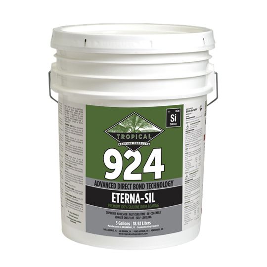 Tropical Roofing Products 924 ETERNA-SIL Premium 100% Silicone Roof Coating - Sutter Roofing - 5 Gallon Pail