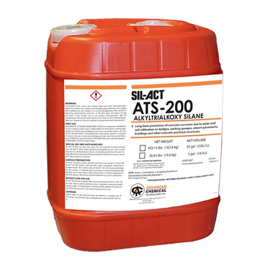 Advanced Chemical Technologies SIL-ACT&reg; ATS-200 LV (Low-VOC) Penetrating Silane Waterproofing Treatment - 5 Gallon Pail Clear