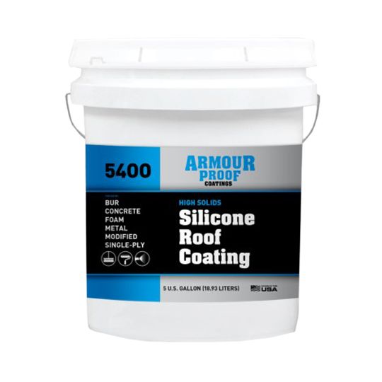 United Asphalt (New Jersey) Armour Proof AP-5400 High Solids Silicone Roof Coating - 5 Gallon Pail White