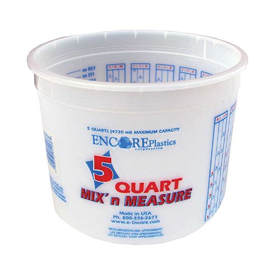 Paint Sundries Solutions Encore Plastics 5 Quart MIX' n MEASURE Pail