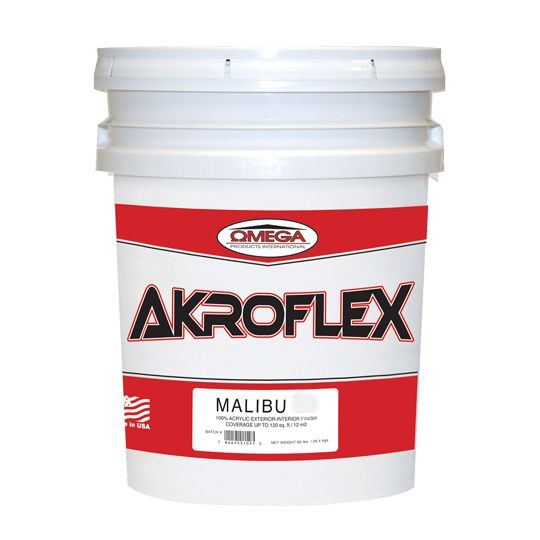 Omega Products International AkroFlex Malibu 20 Finish Untinted - 5 Gallon Pail