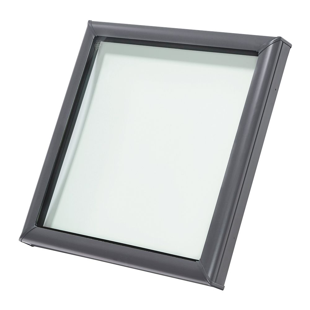Velux 25-1/2" x 25-1/2" Fixed Curb-Mounted Skylight with Aluminum Cladding & Tempered Low-E3 Florida Glass No Finish