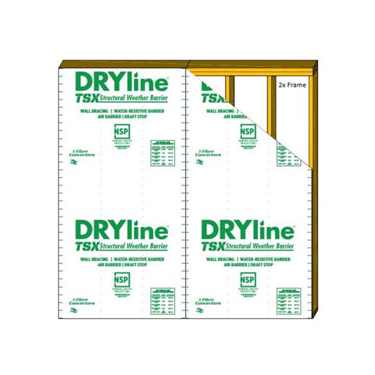 Fibre Converters 1/8" x 4' x 10' DRYline&reg; TSX Green-Grade Structural Sheathing Green