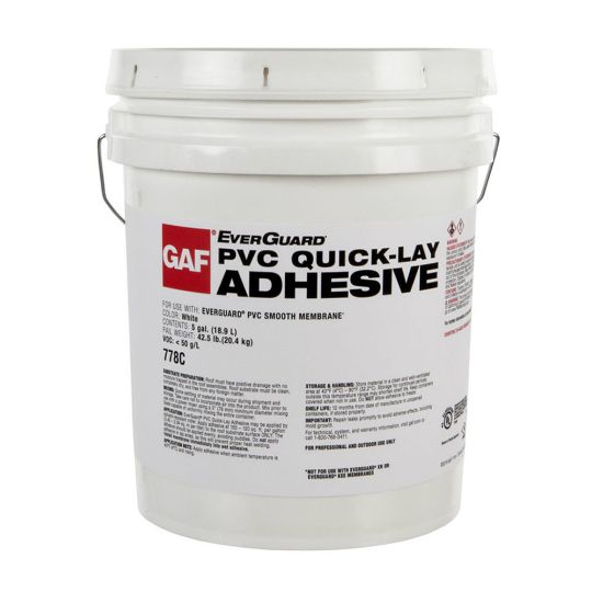 GAF EverGuard&reg; PVC Quick Lay Adhesive 5 Gallon Pail