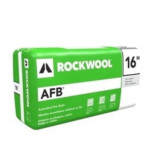 Rockwool 4" x 16" x 4' AFB&reg; Batt Insulation - 64 Sq. Ft. Bag