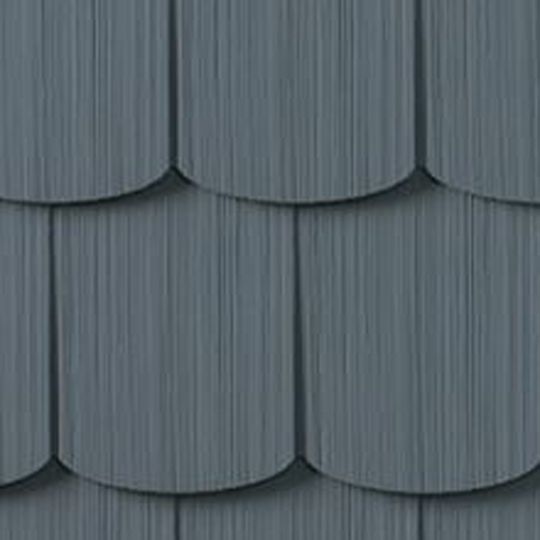 CertainTeed Siding Cedar Impressions&reg; Single 6-1/3" Polymer Scallop Edge Shingle Siding Pacific Blue